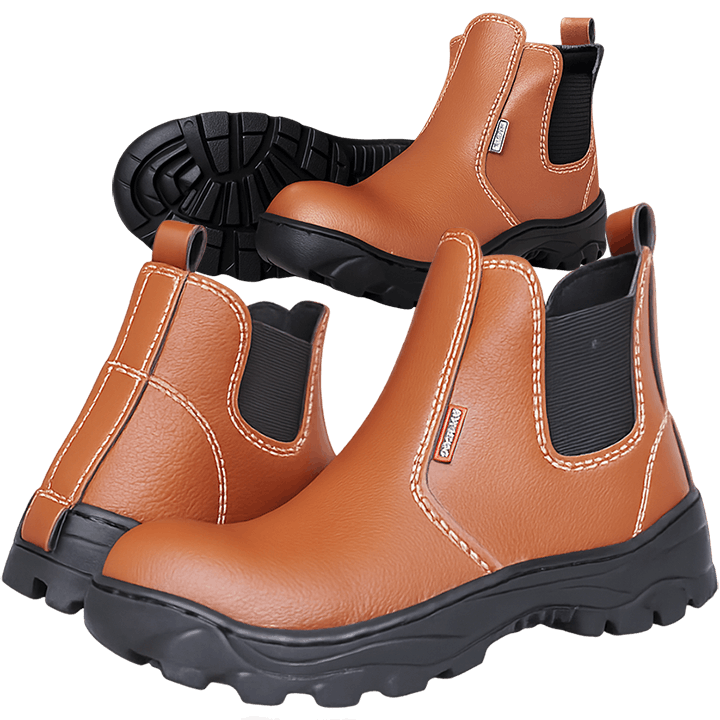 Sepatu Safety Coklat Terlaris Kotak